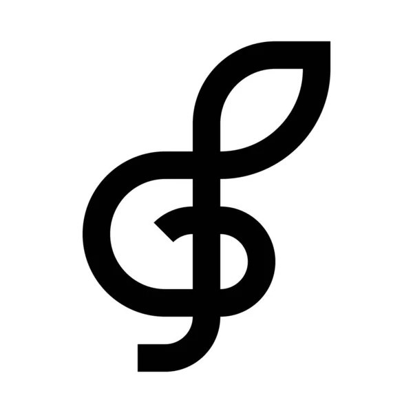 Treble Clef Icon Μουσική Έννοια Διανυσματική Απεικόνιση — Διανυσματικό Αρχείο