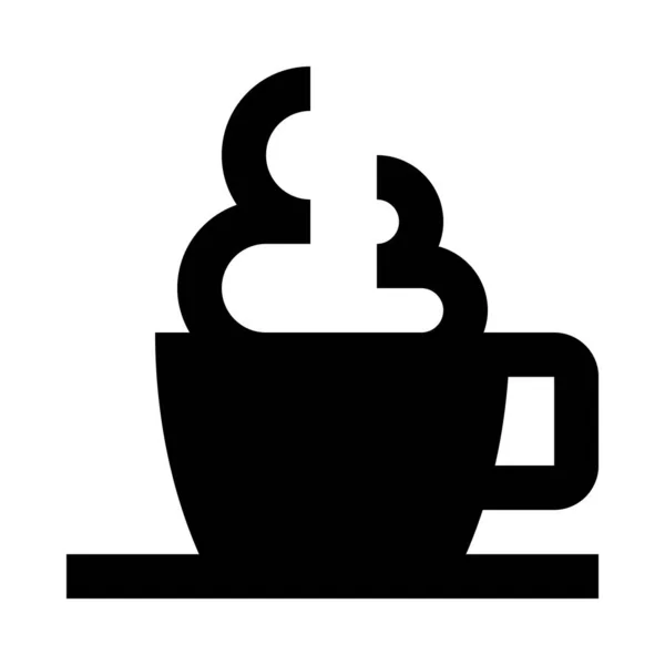 Горячий Кофе Кружке Значок Векторная Иллюстрация — стоковый вектор