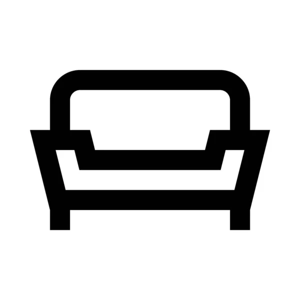 Sofa Symbol Vektorillustration — Stockvektor