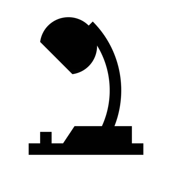 Asztali Lámpa Minimális Monokróm Ikonja Vektor Illusztráció — Stock Vector