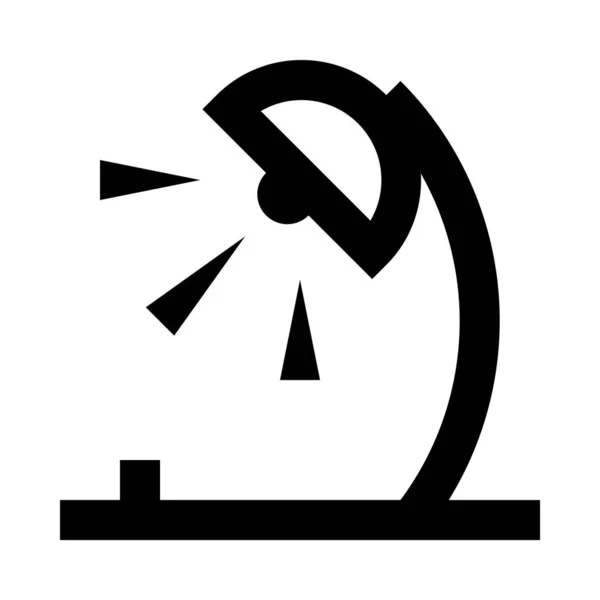 Icono Monocromo Minimalista Lámpara Mesa Ilustración Vectorial — Vector de stock