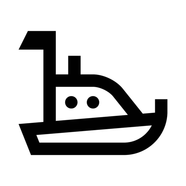 船用简易图标 矢量图解 — 图库矢量图片