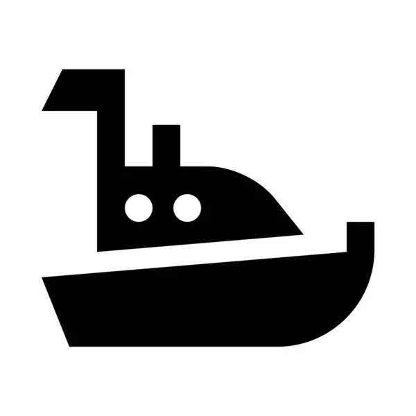 Icône Simple Bateau Illustration Vectorielle — Image vectorielle