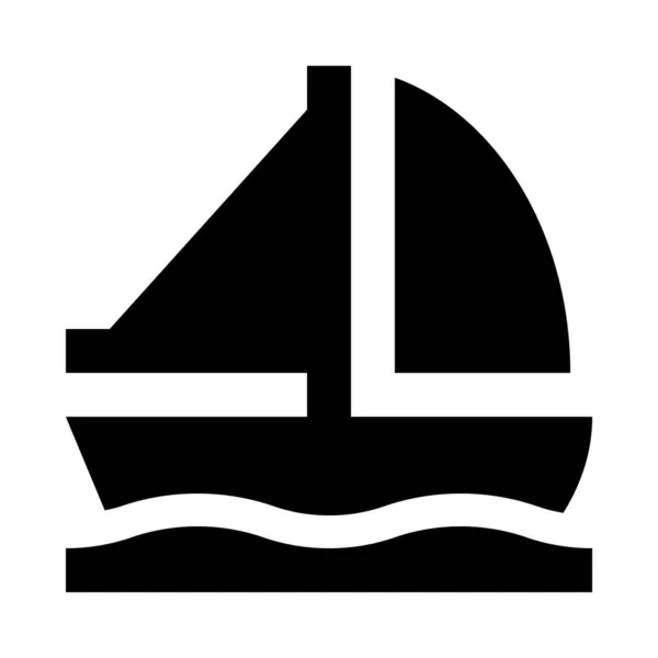 Einfaches Yachtsymbol Vektor Illustration — Stockvektor