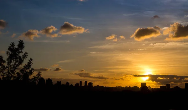 Zonsondergang Sao Paulo Brazilië — Stockfoto