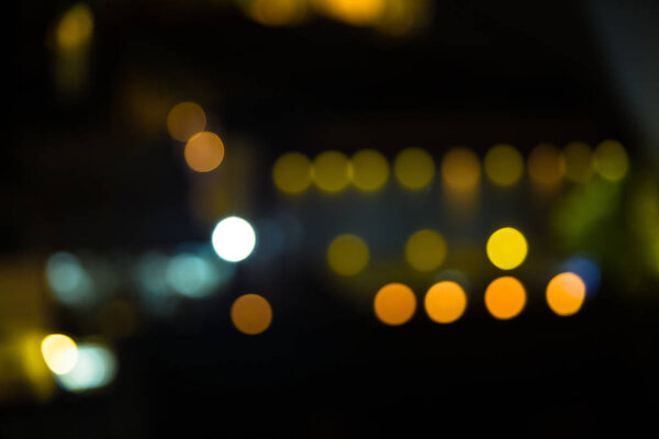 City night light bokeh and light blurred background