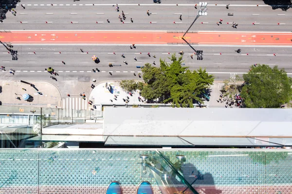 Légifelvételek a Paulista Avenue-Sao Paulo. — Stock Fotó