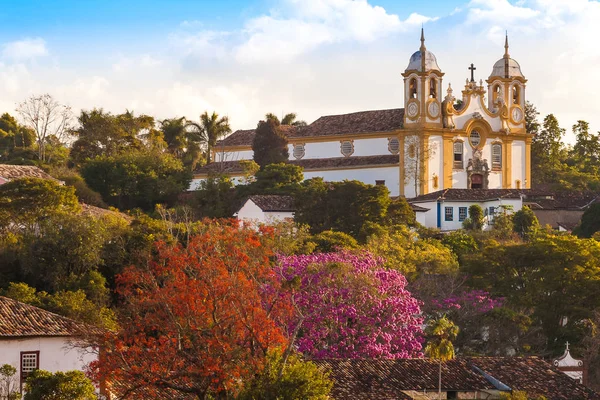 Vista parcial de la histórica ciudad de Tiradentes, Minas Gerais, B —  Fotos de Stock