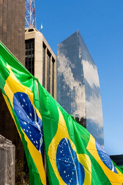 Banderas de Brasil — Foto de Stock