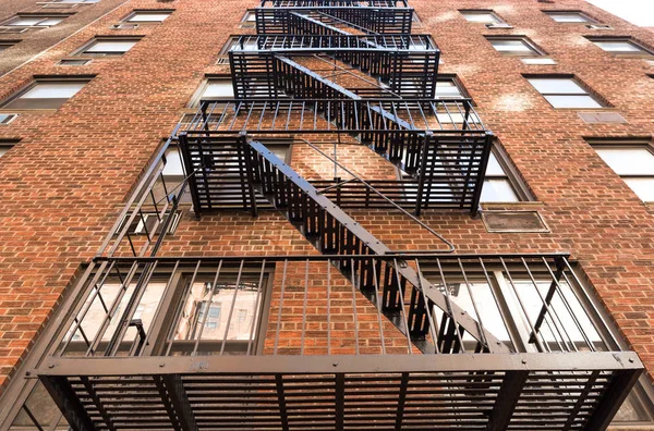 Typical New York fire stair made from cast iron in Manhattan