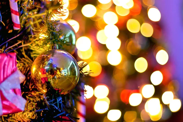 Arrière Plan Avec Arbre Noël Avec Bokeh Coloré Arrière Plan — Photo