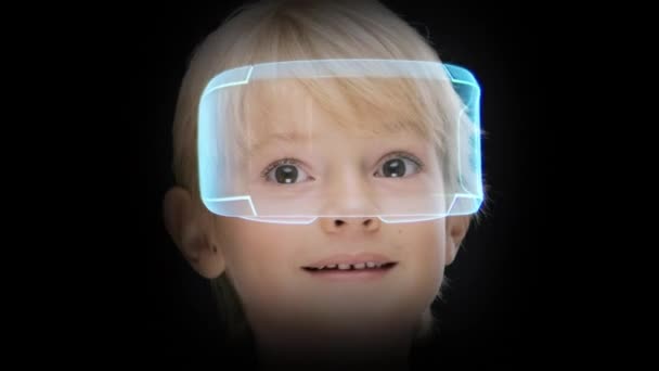 Casque de réalité virtuelle, technologie d'innovation du divertissement futur . — Video