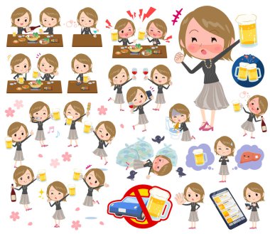 Kadınlar için alkol ile ilgili bir dizi