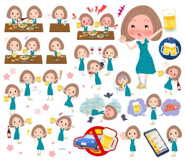 Kadınlar için alkol ile ilgili bir dizi