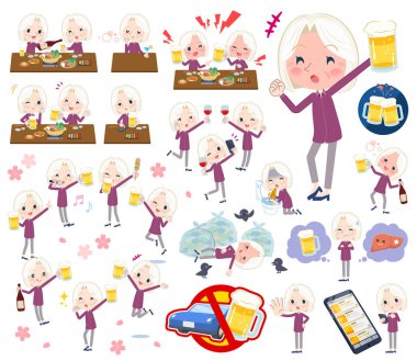 Üst düzey kadın alkol ile ilgili bir dizi