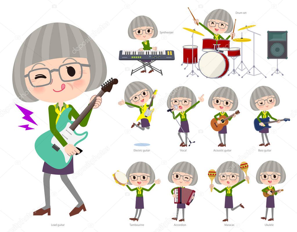 A set of senior women playing rock 'n' roll and pop music