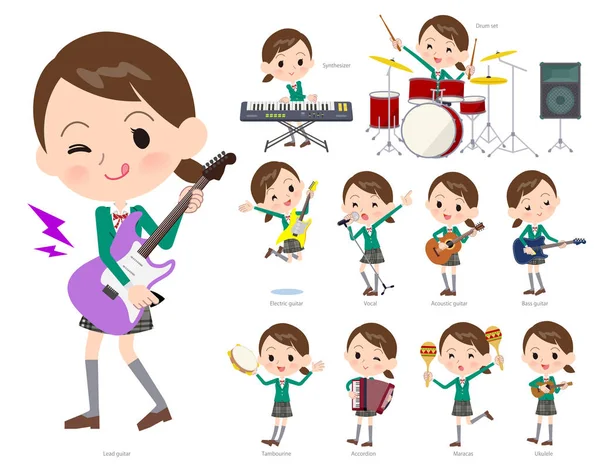 Liseli kız rock 'n' roll ve pop müzik oynayan bir dizi