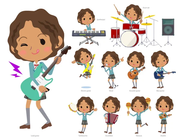 Liseli kız rock 'n' roll ve pop müzik oynayan bir dizi