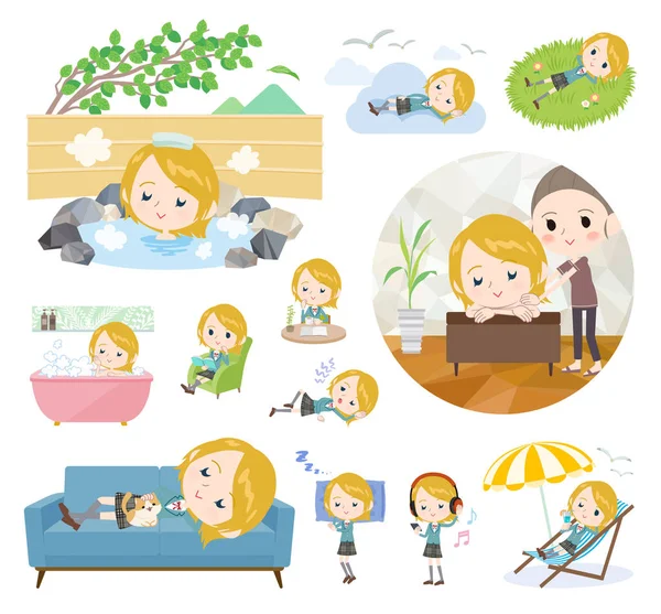 Liseli kız rahatlatıcı hakkında bir dizi