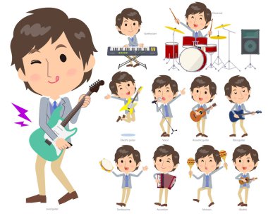 Erkekler rock 'n' roll ve pop müzik grubu. Ayrıca ukulele ve tef gibi çeşitli araçlar vardır. Böylece düzenlemek kolaydır vektör sanat değil.