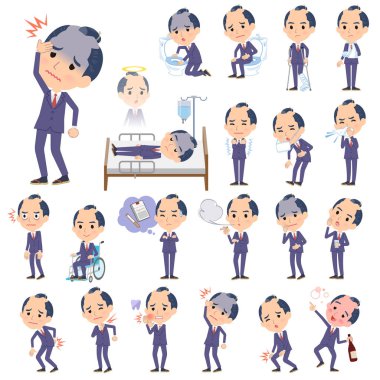 Bir grup işadamı ile yaralanma ve hastalık. Bağımlılık ve ölüm hızlı eylem vardır. Böylece düzenlemek kolaydır vektör sanat değil.