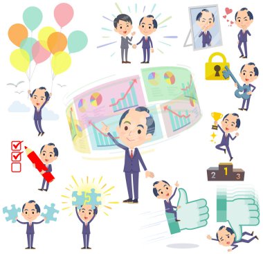 Bir grup işadamı başarı ve pozitif. Eylem iş ve çözüm de vardır. Böylece düzenlemek kolaydır vektör sanat değil.