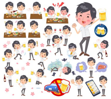 Bir dizi alkol ile ilgili iş adamı. Bir canlı görünüm ve başarısızlık alkol hakkında ifade eylem vardır. Böylece düzenlemek kolaydır vektör sanat değil.