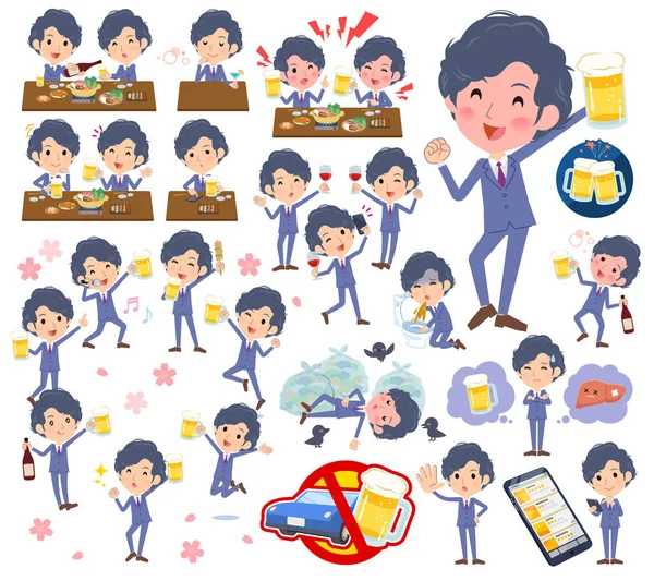 Bir dizi alkol ile ilgili iş adamı. Bir canlı görünüm ve başarısızlık alkol hakkında ifade eylem vardır. Böylece düzenlemek kolaydır vektör sanat değil.