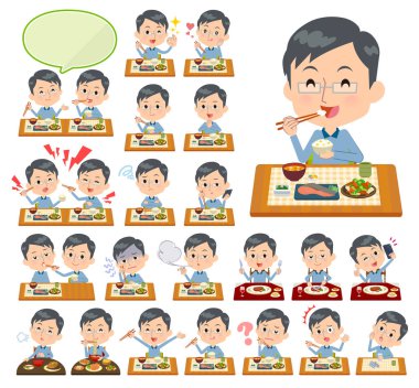 Erkekler yemek hakkında bir dizi. Japon ve Çin mutfağı, ve benzeri Batı tarzı yemekleri. Böylece düzenlemek kolaydır vektör sanat değil.