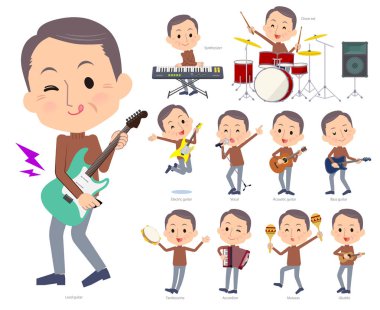 Orta Erkekler rock 'n' roll ve pop müzik grubu. Ayrıca ukulele ve tef gibi çeşitli araçlar vardır. Böylece düzenlemek kolaydır vektör sanat değil.