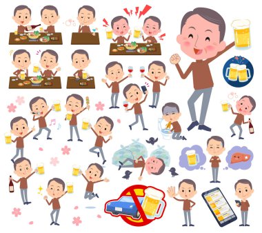 Orta adam alkol ile ilgili bir dizi. Bir canlı görünüm ve başarısızlık alkol hakkında ifade eylem vardır. Böylece düzenlemek kolaydır vektör sanat değil.