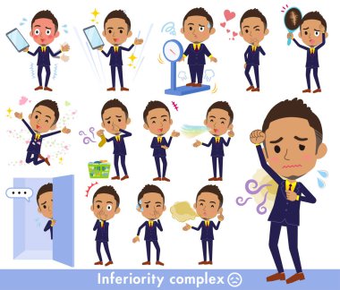 Aşağılık kompleksi adam kümesi. Acı koku ve görünümü eylem vardır. Böylece düzenlemek kolaydır vektör sanat değil.