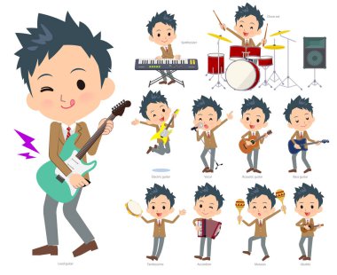 Okullu çocuk rock 'n' roll ve pop müzik grubu. Ayrıca ukulele ve tef gibi çeşitli araçlar vardır. Böylece düzenlemek kolaydır vektör sanat değil.