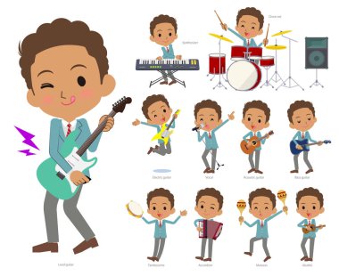 Okullu çocuk rock 'n' roll ve pop müzik grubu. Ayrıca ukulele ve tef gibi çeşitli araçlar vardır. Böylece düzenlemek kolaydır vektör sanat değil.