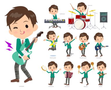 Okullu çocuk rock 'n' roll ve pop müzik grubu. Ayrıca ukulele ve tef gibi çeşitli araçlar vardır. Böylece düzenlemek kolaydır vektör sanat değil.