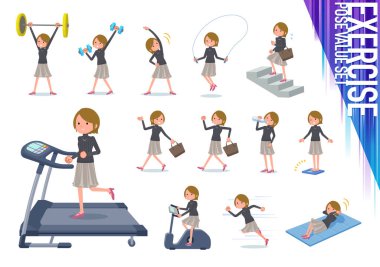 Kadınlar egzersiz ve spor kümesi. Sağlıklı vücut taşımak için çeşitli eylemler vardır. Böylece düzenlemek kolaydır vektör sanat değil.