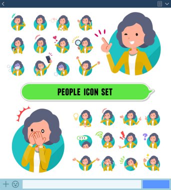 Kadınlarla bir dizi Sns ekrandaki çeşitli duygular ifade eder. Sevinç ve üzüntü gibi duyguların varyasyon vardır. Böylece düzenlemek kolaydır vektör sanat değil.