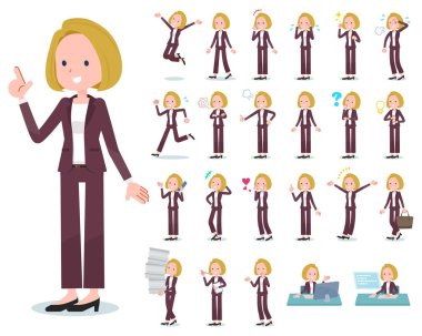 Bir dizi kim çeşitli duygular ifade ile kadınlar. İşyerleri ve kişisel bilgisayarlar ile ilgili eylem vardır. Böylece düzenlemek kolaydır vektör sanat değil.