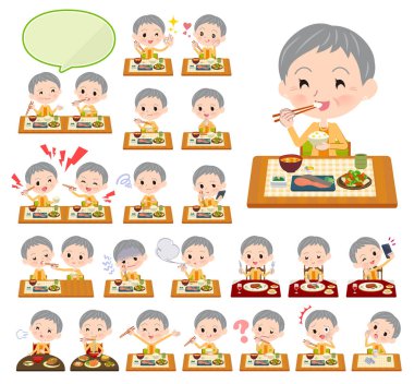 Kadınlar yemek hakkında bir dizi. Japon ve Çin mutfağı, ve benzeri Batı tarzı yemekleri. Böylece düzenlemek kolaydır vektör sanat değil.
