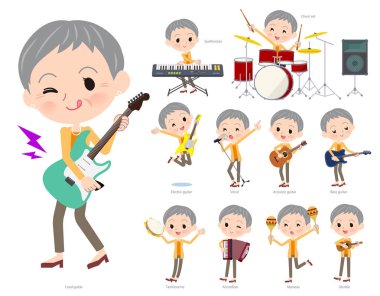 Kadın rock 'n' roll ve pop müzik grubu. Ayrıca ukulele ve tef gibi çeşitli araçlar vardır. Böylece düzenlemek kolaydır vektör sanat değil.