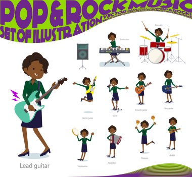 Kadın rock 'n' roll ve pop müzik grubu. Ayrıca ukulele ve tef gibi çeşitli araçlar vardır. Böylece düzenlemek kolaydır vektör sanat değil.