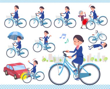 Kadınlar bir şehir döngüsü sürme kümesi. Eylem görgü ve sorunları vardır. Böylece düzenlemek kolaydır vektör sanat değil.