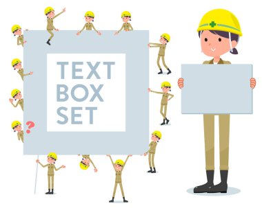 Çalışan kadınların bir mesaj panosu ile kümesi. Bu yana her ayrılmıştır, özgürce hareket edebilirsiniz. Böylece düzenlemek kolaydır vektör sanat değil.