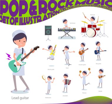 Hemşire kadın rock 'n' roll ve pop müzik grubu. Ayrıca ukulele ve tef gibi çeşitli araçlar vardır. Böylece düzenlemek kolaydır vektör sanat değil.