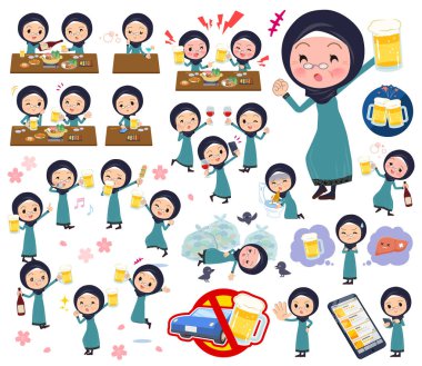 Yaşlı kadınlar için alkol ile ilgili hijab giyen kümesi. Bir canlı görünüm ve başarısızlık alkol hakkında ifade eylem vardır. Böylece düzenlemek kolaydır vektör sanat değil.