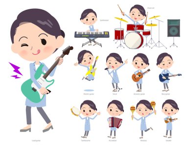 Bilim adamı kadın rock 'n' roll ve pop müzik grubu. Ayrıca ukulele ve tef gibi çeşitli araçlar vardır. Böylece düzenlemek kolaydır vektör sanat değil.