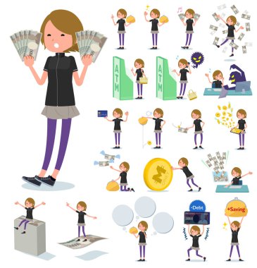 Para ve ekonomi ile ilgili ile spor giyim kadınlarda kümesi. Ayrıca başarı ve başarısızlık eylemleri vardır. Böylece düzenlemek kolaydır vektör sanat değil.