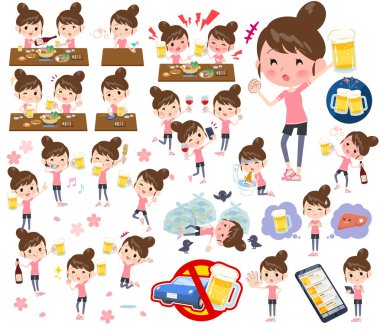 Alkol ile ilgili spor giyim kadınlarda kümesi. Bir canlı görünüm ve başarısızlık alkol hakkında ifade eylem vardır. Böylece düzenlemek kolaydır vektör sanat değil.