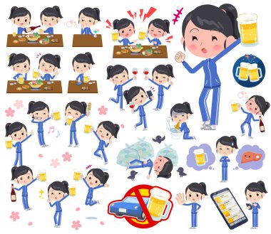 Alkol ile ilgili spor giyim kadınlarda kümesi. Bir canlı görünüm ve başarısızlık alkol hakkında ifade eylem vardır. Böylece düzenlemek kolaydır vektör sanat değil.