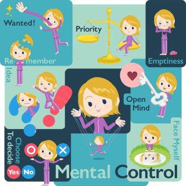 Duyguları kontrol spor giyim kadınlarda kümesi. Resim resimler öz duygu ifade çeşitli. Böylece düzenlemek kolaydır vektör sanat değil.